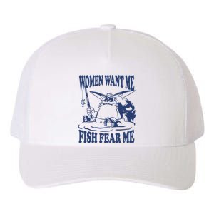 Mamono World Women Want Me Fish Fear Me Yupoong Adult 5-Panel Trucker Hat