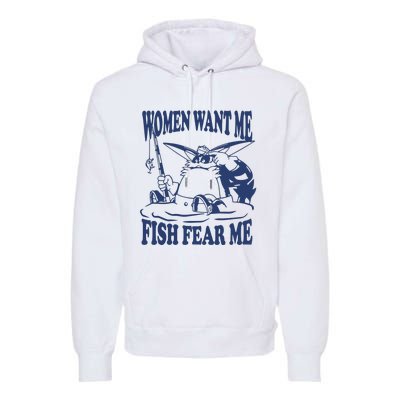 Mamono World Women Want Me Fish Fear Me Premium Hoodie