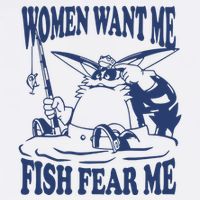 Mamono World Women Want Me Fish Fear Me Women's V-Neck T-Shirt
