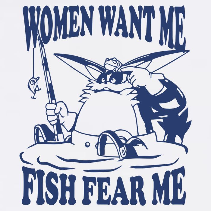 Mamono World Women Want Me Fish Fear Me Women's V-Neck T-Shirt