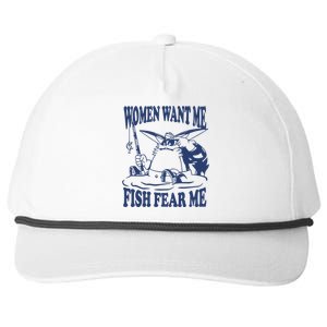 Mamono World Women Want Me Fish Fear Me Snapback Five-Panel Rope Hat