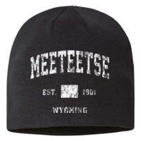 Meeteetse Wyoming Wy Vintage Athletic Sports Design Sustainable Beanie