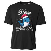 Merry Whalemas Whale With Santa Hat Orcas Christmas Puns Cooling Performance Crew T-Shirt