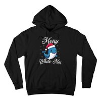 Merry Whalemas Whale With Santa Hat Orcas Christmas Puns Hoodie