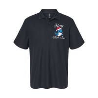 Merry Whalemas Whale With Santa Hat Orcas Christmas Puns Softstyle Adult Sport Polo