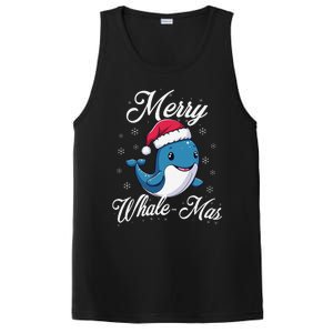 Merry Whalemas Whale With Santa Hat Orcas Christmas Puns PosiCharge Competitor Tank