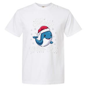 Merry Whalemas Whale With Santa Hat Orcas Christmas Puns Garment-Dyed Heavyweight T-Shirt