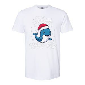 Merry Whalemas Whale With Santa Hat Orcas Christmas Puns Softstyle CVC T-Shirt