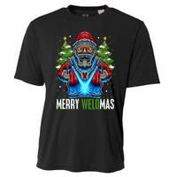 Merry Weldmas Welder Christmas Welding Worker Santa Cooling Performance Crew T-Shirt