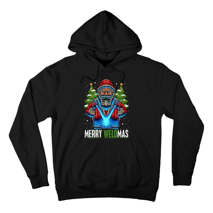 Merry Weldmas Welder Christmas Welding Worker Santa Hoodie