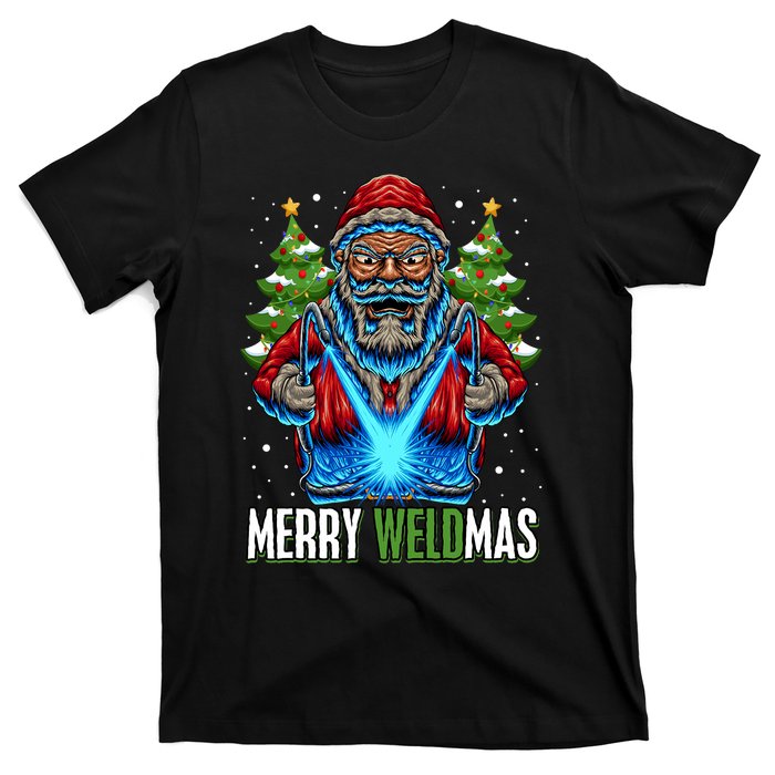 Merry Weldmas Welder Christmas Welding Worker Santa T-Shirt