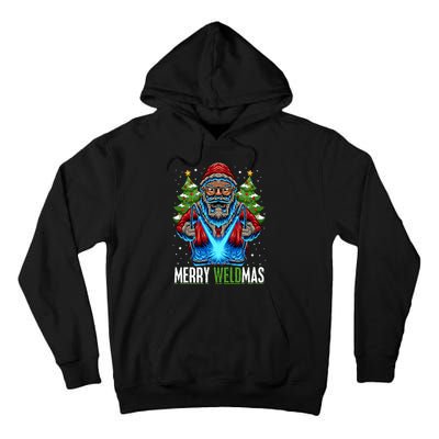 Merry Weldmas Welder Christmas Welding Worker Santa Tall Hoodie