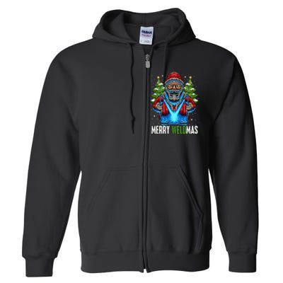 Merry Weldmas Welder Christmas Welding Worker Santa Full Zip Hoodie