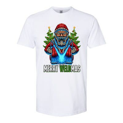 Merry Weldmas Welder Christmas Welding Worker Santa Softstyle CVC T-Shirt