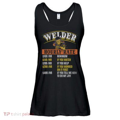 Metal Worker Welding MIG Welder Funny Welder Hourly Rate Ladies Essential Flowy Tank