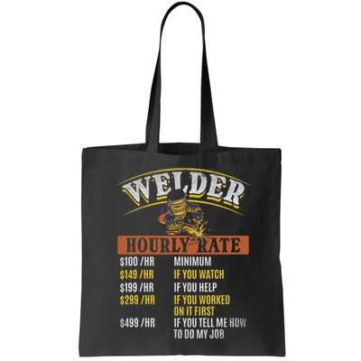 Metal Worker Welding MIG Welder Funny Welder Hourly Rate Bag