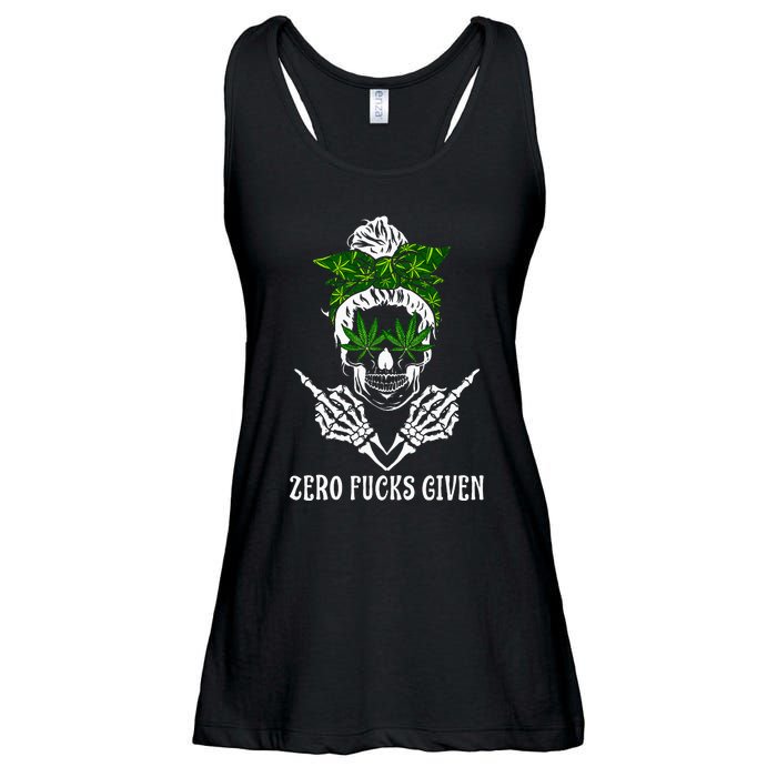 Men Women Weed Skull Cannabis Marijuana 420 THC Weed Lover Ladies Essential Flowy Tank