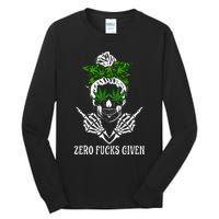 Men Women Weed Skull Cannabis Marijuana 420 THC Weed Lover Tall Long Sleeve T-Shirt