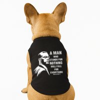 Malcolm X A Man Who Stands For Nothing Will Fall For Black History Month Doggie Tank