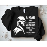 Malcolm X A Man Who Stands For Nothing Will Fall For Black History Month Sweatshirt