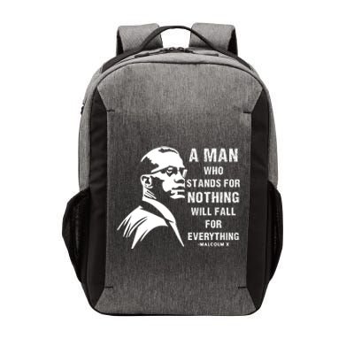 Malcolm X A Man Who Stands For Nothing Will Fall For Black History Month Vector Backpack