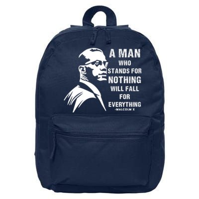 Malcolm X A Man Who Stands For Nothing Will Fall For Black History Month 16 in Basic Backpack