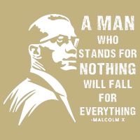Malcolm X A Man Who Stands For Nothing Will Fall For Black History Month Long Sleeve Shirt