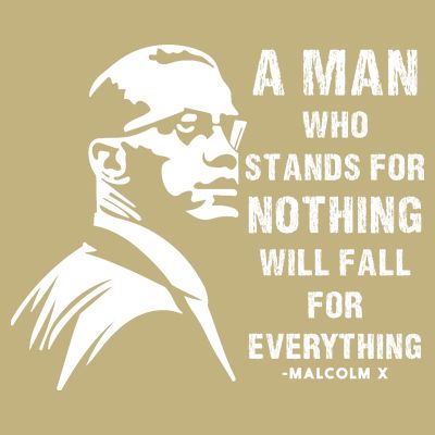 Malcolm X A Man Who Stands For Nothing Will Fall For Black History Month T-Shirt