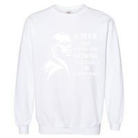 Malcolm X A Man Who Stands For Nothing Will Fall For Black History Month Garment-Dyed Sweatshirt