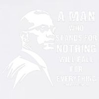 Malcolm X A Man Who Stands For Nothing Will Fall For Black History Month Garment-Dyed Sweatshirt