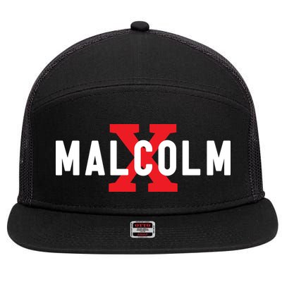 Malcolm X Black History 7 Panel Mesh Trucker Snapback Hat
