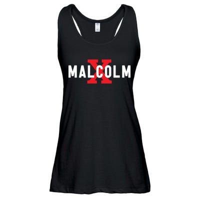 Malcolm X Black History Ladies Essential Flowy Tank