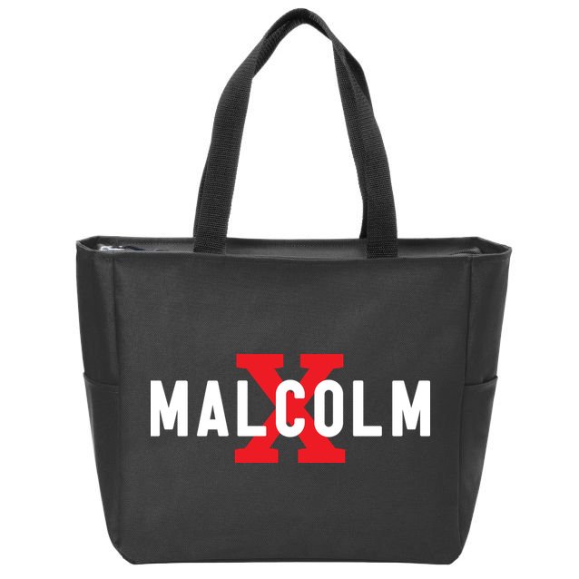 Malcolm X Black History Zip Tote Bag