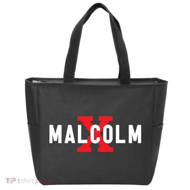 Malcolm X Black History Zip Tote Bag
