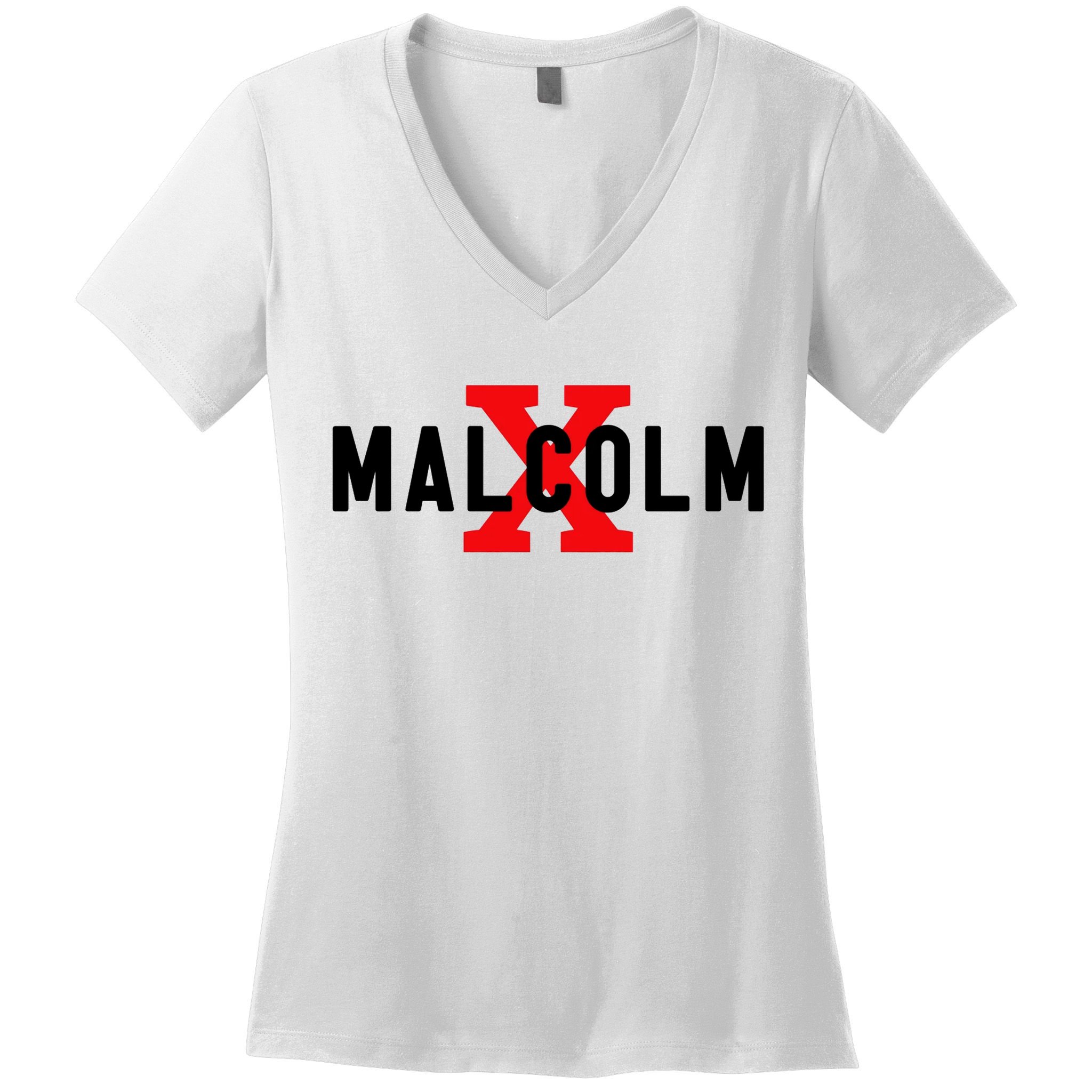 Malcolm X Civil Rights Movement America Usa Women's V-Neck T-Shirt