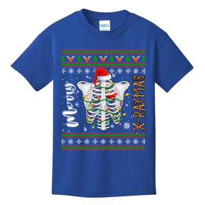 Merry XRaymas Christmas XRay Skeleton Costume Doctor Nurse Funny Gift Kids T-Shirt