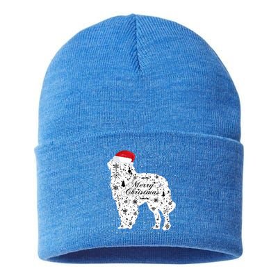 Merry Xmas Carpathian Shepherd Dog Christmas Great Gift Sustainable Knit Beanie