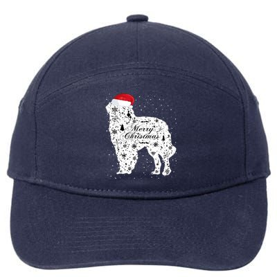 Merry Xmas Carpathian Shepherd Dog Christmas Great Gift 7-Panel Snapback Hat