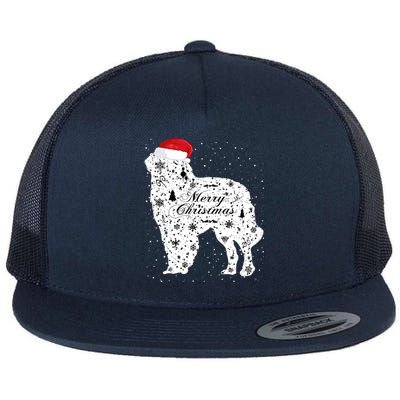 Merry Xmas Carpathian Shepherd Dog Christmas Great Gift Flat Bill Trucker Hat