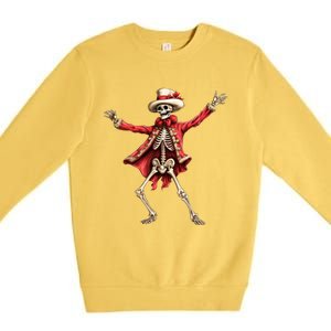 Merry Xmas Christmas Dancing Skeleton Santa Claus Gift Premium Crewneck Sweatshirt