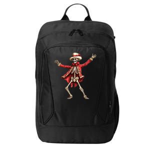 Merry Xmas Christmas Dancing Skeleton Santa Claus Gift City Backpack