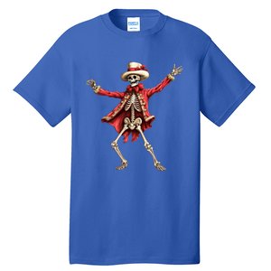 Merry Xmas Christmas Dancing Skeleton Santa Claus Gift Tall T-Shirt