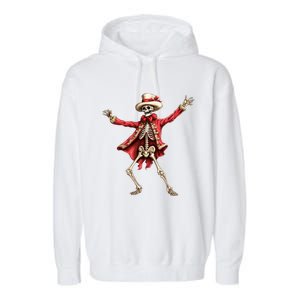 Merry Xmas Christmas Dancing Skeleton Santa Claus Gift Garment-Dyed Fleece Hoodie