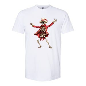 Merry Xmas Christmas Dancing Skeleton Santa Claus Gift Softstyle CVC T-Shirt