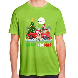 Merry Xmas Dog Santa Elf Labrador Retrievers On Pickup Truck Gift Adult ChromaSoft Performance T-Shirt