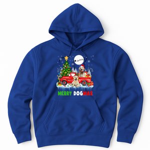 Merry Xmas Dog Santa Elf Labrador Retrievers On Pickup Truck Gift Hoodie