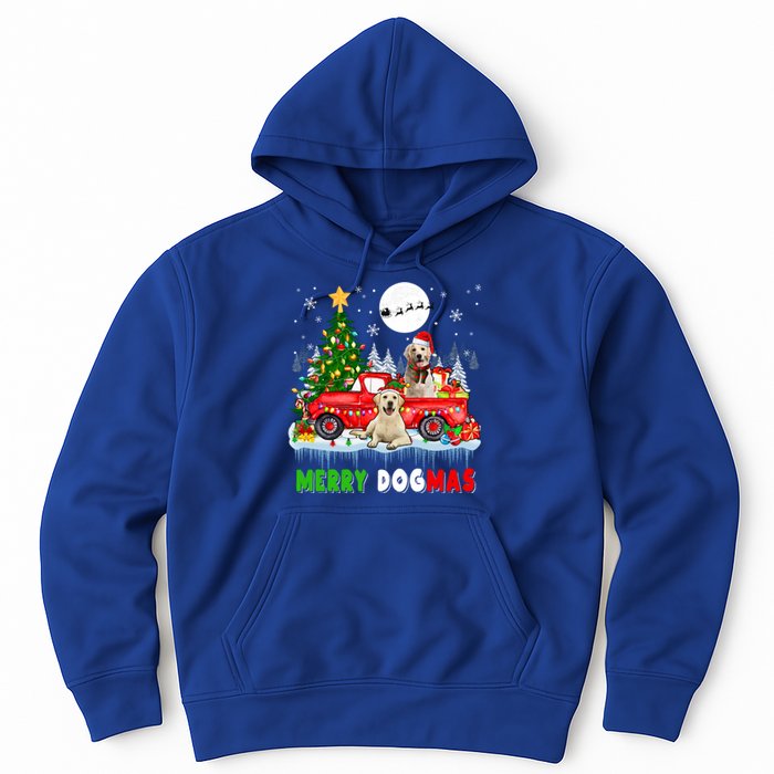 Merry Xmas Dog Santa Elf Labrador Retrievers On Pickup Truck Gift Hoodie