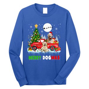 Merry Xmas Dog Santa Elf Labrador Retrievers On Pickup Truck Gift Long Sleeve Shirt