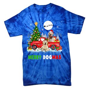 Merry Xmas Dog Santa Elf Labrador Retrievers On Pickup Truck Gift Tie-Dye T-Shirt