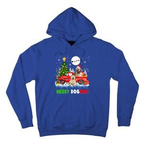 Merry Xmas Dog Santa Elf Labrador Retrievers On Pickup Truck Gift Tall Hoodie